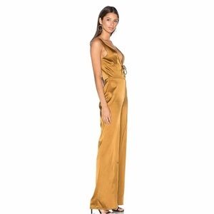 LPA Revolve XS Copper Silk Jumpsuit